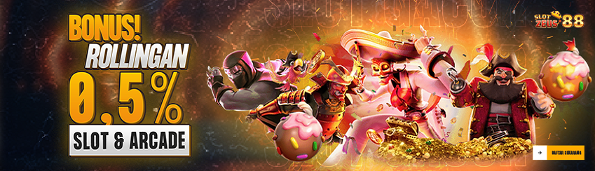 BONUS ROLLINGAN SLOT 0.5% SETIAP MINGGU